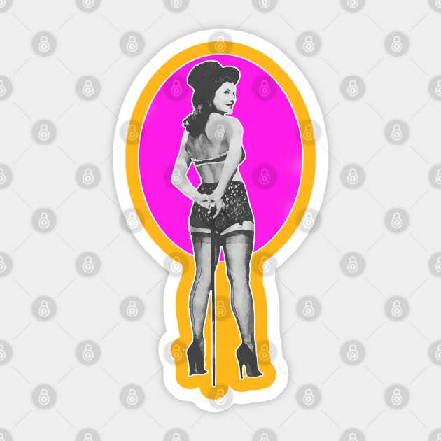 Girl in top hat and cane in Show Sticker by Marccelus